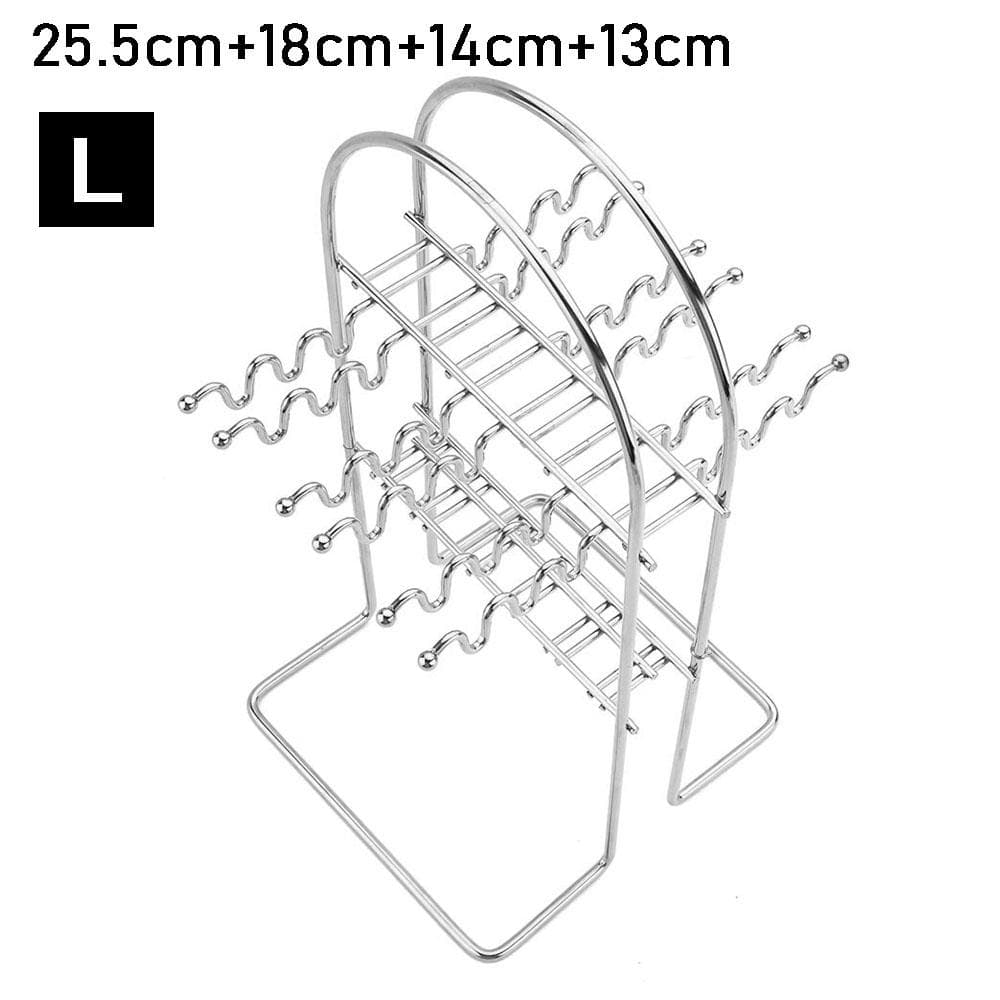 1pcs Stainless Steel Black Storage Rack Luxury Cutlery Organizer Rack For Dinner Dessert Knife Fork Tea Spoon Tableware Kitchen Tools L silver