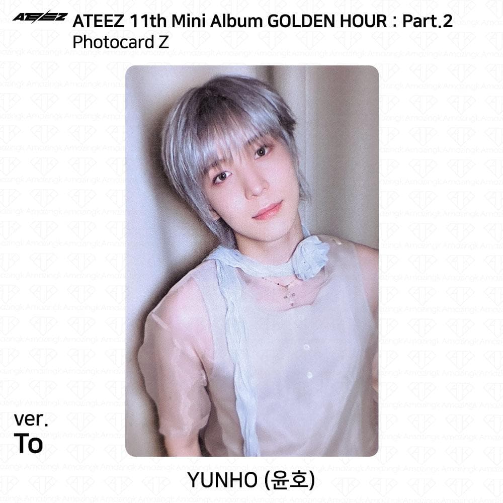 ATEEZ The 11th Mini Album Golden Hour Pt.2 To Diary For Ver Photocard Postcard Yunho - To (Z)