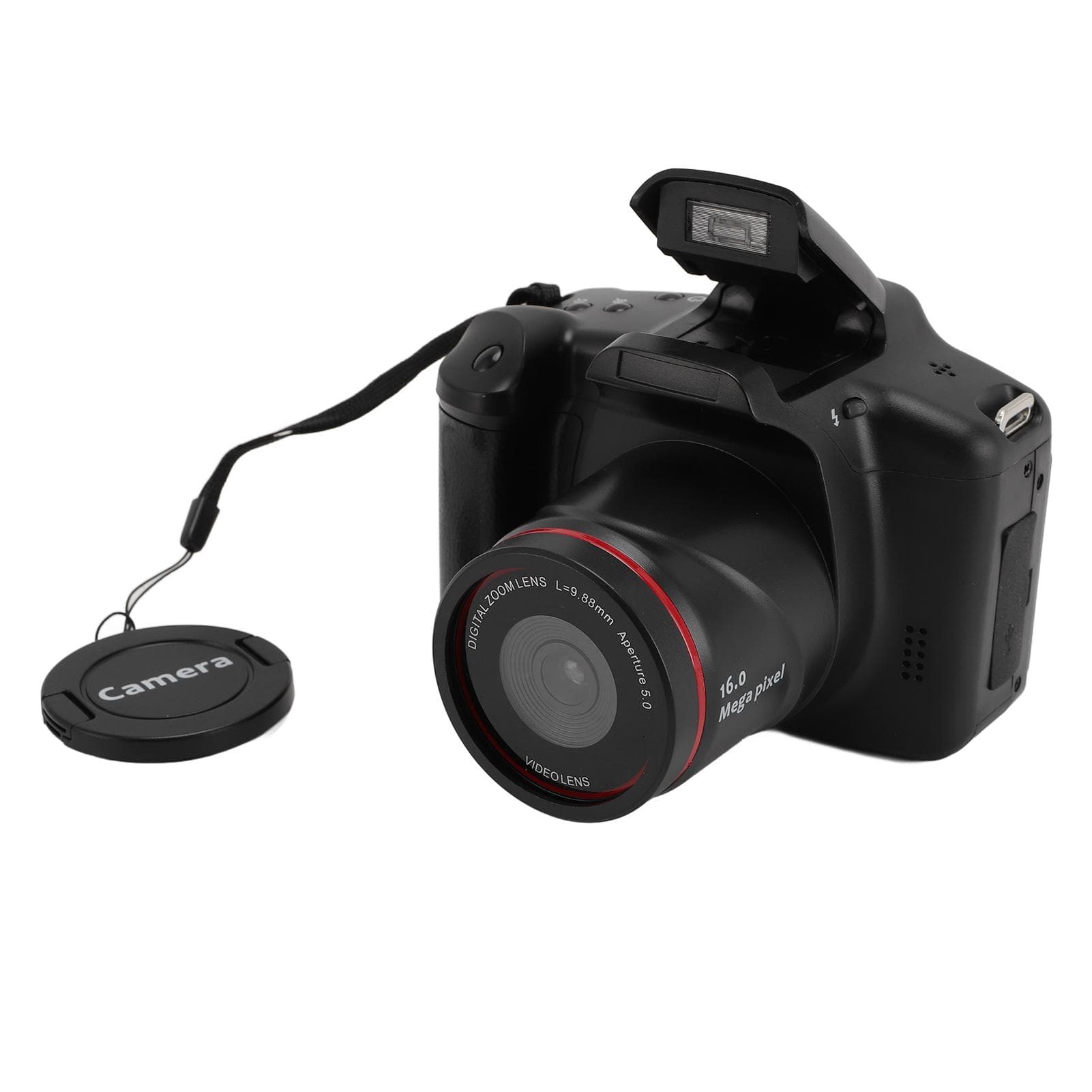 Digital Camera 16MP HD 180 degrees Flip Screen Camera 1080P 16X Zoom 2.4 Inch Screen Compact Travel