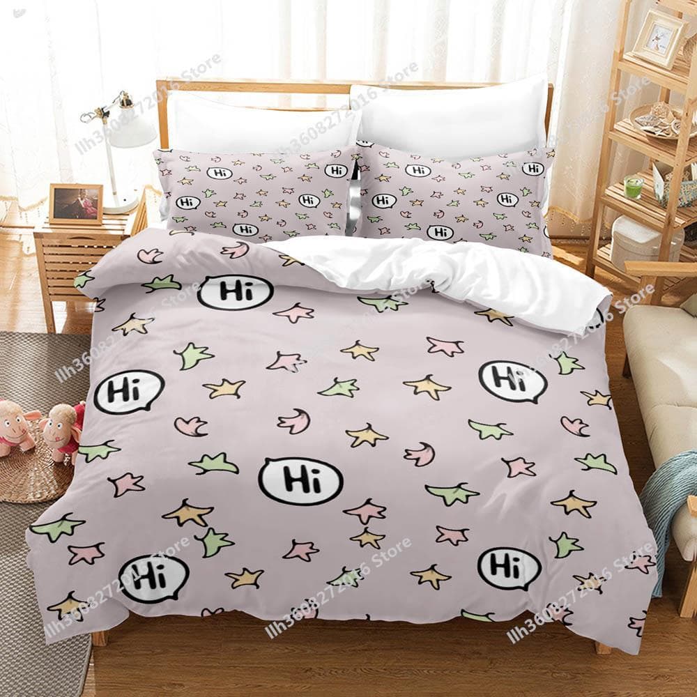 Heartstopper Bedding Set Single Twin Full Queen King Size Bed Set Adult Kid Bedroom Duvetcover Sets 3D Print Anime Maple Le EU Double(200x200cm)
